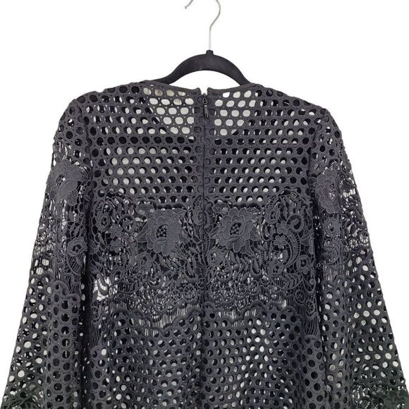 Womens Alice McCall Dress Like I Would Lace Statement Sleeve Mini Goth Blk Sz 2 - Picture 11 of 17